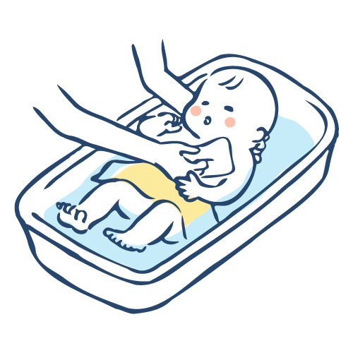 沐浴指導イメージイラスト
