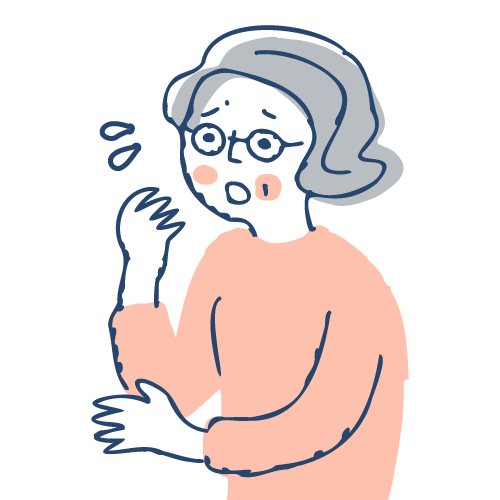 介護脱毛のデメリットイメージイラスト