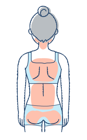 うなじ・背中・おしりイメージイラスト