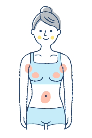 胸・お腹イメージイラスト